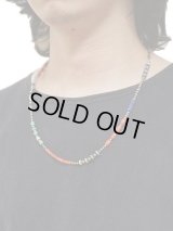 【 Indian Jewelry（インディアン ジュエリー） 】 ナバホビーズネックレス [ Navajo Silver x  Turquoise x Coral x Lapislazuli x Onyx ] [ 63cm ] 【 メール便可 】