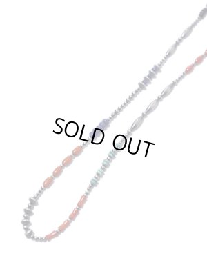 画像3: 【 Indian Jewelry（インディアン ジュエリー） 】 ナバホビーズネックレス [ Navajo Silver x  Turquoise x Coral x Lapislazuli x Onyx ] [ 63cm ] 【 メール便可 】