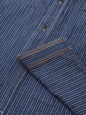 画像8: 【 JELADO（ジェラード） 】　インディゴストライプワークシャツ　[ Smokers Shirts ] [ INDIGO ]