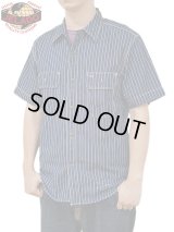 【 JELADO（ジェラード） 】 半袖ウォバッシュワークシャツ [ Unionworkers S/S Shirt ] [ INDIGO WABASH ] 【 メール便可 】