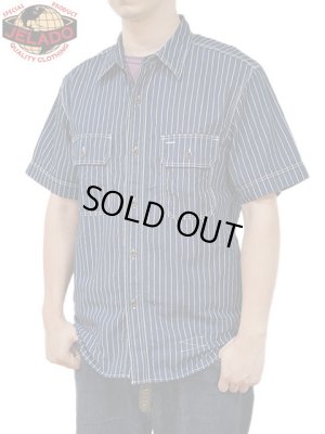 画像1: 【 JELADO（ジェラード） 】 半袖ウォバッシュワークシャツ [ Unionworkers S/S Shirt ] [ INDIGO WABASH ] 【 メール便可 】
