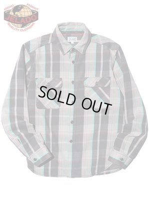 画像3: 【 JELADO（ジェラード） 】　ヘビーチェックネルシャツ　[ ショート丈 ]　"Unionworkers Shirts"　[ Choco Mint ] 