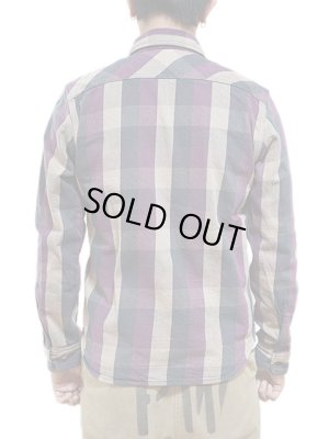 画像2: 【 JELADO（ジェラード） 】　ヘビーチェックネルシャツ　[ ショート丈 ]　"Unionworkers Shirts"　[ Grape ] 