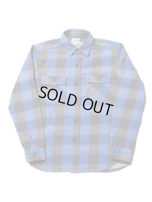 画像3: 【 JELADO（ジェラード） 】　JP94115　ヘビーチェックネルシャツ　[ ショート丈 ]　[ オールドブルー ] 