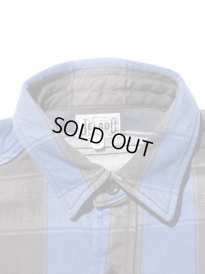 画像5: 【 JELADO（ジェラード） 】　JP94115　ヘビーチェックネルシャツ　[ ショート丈 ]　[ オールドブルー ] 