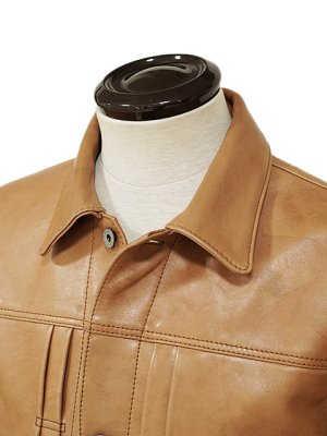 画像5: 【 Y'2 LEATHER（ワイツーレザー） 】　柿渋ホースGジャン1st 大戦モデル　[ 馬革 ] [ KAKISHIBU ]