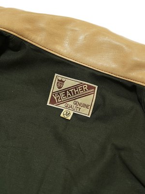 画像14: 【 Y'2 LEATHER（ワイツーレザー） 】　柿渋ホースGジャン1st 大戦モデル　[ 馬革 ] [ KAKISHIBU ]