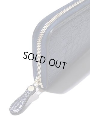 画像2: 【 限定モデル 】【 KC'S（ケーシーズ） 】 ウォレット ラウンドジップ [ 藍染 Crocodile Leather ] 