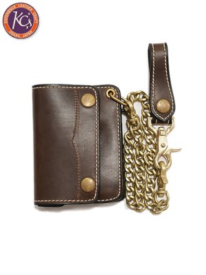 画像1: 【 KC'S（ケーシーズ） 】　トラッカーウォレット [ Trucker Wallet Short ] [ Horween Chromexcel Leather ] [ BROWN ]