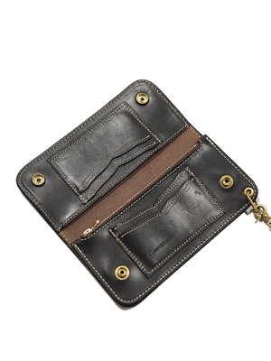画像2: 【 KC'S（ケーシーズ） 】　トラッカーウォレット [ Trucker Wallet Long ] [ Horween Chromexcel Leather ] [ BLACK ]