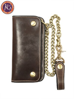 画像1: 【 KC'S（ケーシーズ） 】　トラッカーウォレット　[ Horween Chromexcel Leather ] [ BROWN ]