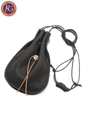 画像1: 【 KC'S（ケーシーズ） 】　Loosely Pouch　[ DEER SKIN（鹿革） ] [ BLACK ] 【 メール便可 】