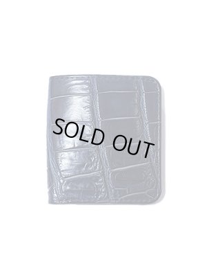 画像2: 【 Lua Original（ルアオリジナル） 】　藍染クロコダイルレザーミニウォレット　[ 藍染 Crocodile Leather Mini Wallet ] 