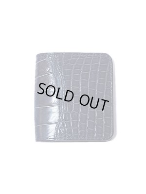 画像3: 【 Lua Original（ルアオリジナル） 】　藍染クロコダイルレザーミニウォレット　[ 藍染 Crocodile Leather Mini Wallet ] 