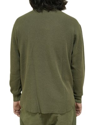 画像8: 【 Loop & Weft（ループアンドウエフト） 】　ダブルフェイスヘックスハニカムクルーネックサーマル　[ DOUBLE FACE HEX HONEYCOMB CREWNECK THERMAL ] [ Royal Navy ] 【 メール便可 】