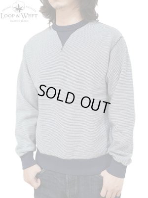 画像7: 【 Loop & Weft（ループアンドウエフト） 】　SZ VINTAGE PINBORDER KNIT DOUBLE V SWEATSHIRT [ Crewneck Sweat ] [ ROYAL NAVY ]