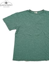 【 Loop & Weft（ループアンドウエフト） 】　スーパースラブ杢天竺クルー [ SUPER SLUB TUBE KNIT CREWNECK ] [ O.GREEN ] 【 メール便可 】