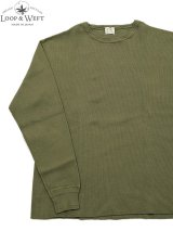 【 Loop & Weft（ループアンドウエフト） 】　リブニットサーマル　[ CLASSIC ROYAL RIB KNIT CREWNECK THERMAL ] [ A. Olive ] 【 メール便可 】