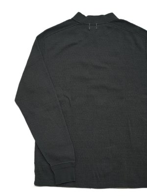 画像2: 【 Loop & Weft（ループアンドウエフト） 】　スーピマハニカムミドルネックサーマル　[ Supima Long Honeycomb Middle Neck Thermal ] [ Antique Black ] 【 メール便可 】