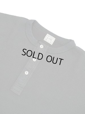 画像3: 【 Loop & Weft（ループアンドウエフト） 】　ダブルフェイスヘックスハニカムヘンリーネックサーマル　[ DOUBLE FACE HEX HONEYCOMB HENLEYNECK THERMAL ] [ Antique Black ] 【 メール便可 】