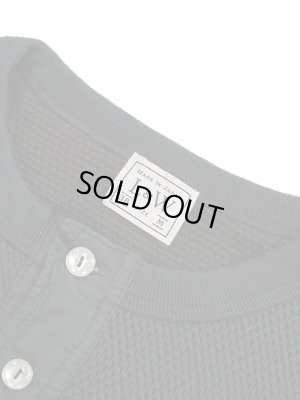 画像4: 【 Loop & Weft（ループアンドウエフト） 】　ダブルフェイスヘックスハニカムヘンリーネックサーマル　[ DOUBLE FACE HEX HONEYCOMB HENLEYNECK THERMAL ] [ Antique Black ] 【 メール便可 】