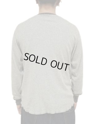 画像7: 【 Loop & Weft（ループアンドウエフト） 】　針抜きリブニットヘンリー　[ Smooth Drop Needle Rib L/S HENLEY ] [ Heather Gray 2Tone ] 【 メール便可 】