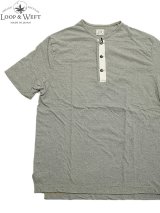【 Loop & Weft（ループアンドウエフト） 】　スーピマコットンヘンリー [ SUPIMA COTTON EDGE PIPING CLASSIC HENLEY ] [ V.GRAY ] 【 メール便可 】