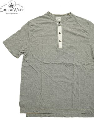 画像1: 【 Loop & Weft（ループアンドウエフト） 】　スーピマコットンヘンリー [ SUPIMA COTTON EDGE PIPING CLASSIC HENLEY ] [ V.GRAY ] 【 メール便可 】
