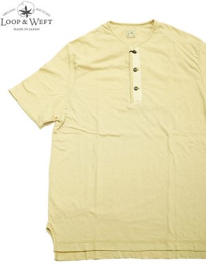 画像1: 【 Loop & Weft（ループアンドウエフト） 】　スーピマコットンヘンリー [ SUPIMA COTTON EDGE PIPING CLASSIC HENLEY ] [ O.IVORY ] 【 メール便可 】
