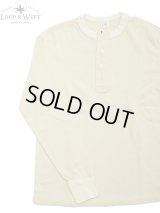 【 Loop & Weft（ループアンドウエフト） 】　スーピマハニカムヘンリーネックサーマル　[ Supima Long Honeycomb Thermal Henley ] [ Vintage Ivory ] 【 メール便可 】