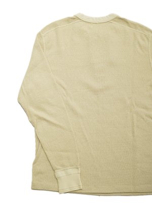 画像2: 【 Loop & Weft（ループアンドウエフト） 】　スーピマハニカムヘンリーネックサーマル　[ Supima Long Honeycomb Thermal Henley ] [ Vintage Ivory ] 【 メール便可 】