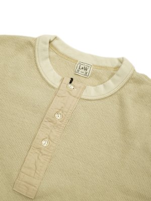 画像3: 【 Loop & Weft（ループアンドウエフト） 】　スーピマハニカムヘンリーネックサーマル　[ Supima Long Honeycomb Thermal Henley ] [ Vintage Ivory ] 【 メール便可 】