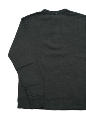 画像2: 【 Loop & Weft（ループアンドウエフト） 】　スーピマハニカムヘンリーネックサーマル　[ Supima Long Honeycomb Thermal Henley ] [ Antique Black ] 【 メール便可 】