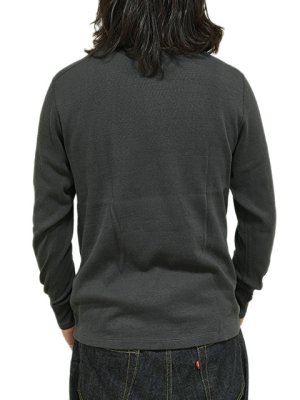 画像7: 【 Loop & Weft（ループアンドウエフト） 】　スーピマハニカムヘンリーネックサーマル　[ Supima Long Honeycomb Thermal Henley ] [ Oak Brown ] 【 メール便可 】