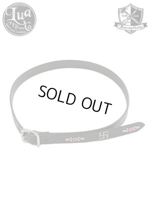 画像2: 【 Lua x Inception（ルア x インセプション） 】　別注ナロースタッズベルト　[ Narrow Studs Belt ] [ Swastika ] [ Black ]