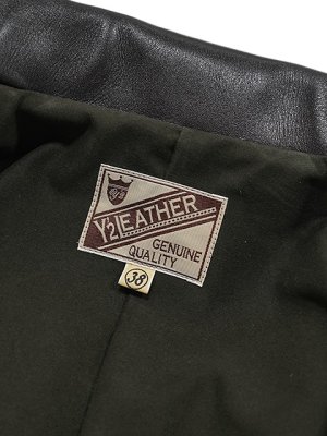 画像15: 【 Y'2 LEATHER（ワイツーレザー） 】 アニリンステアシングルライダース [ Aniline Steer Single Riders ( 牛革 ) ] [ BLACK ]