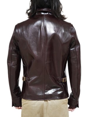 画像2: 【 Y'2 LEATHER（ワイツーレザー） 】 アニリンステアシングルライダース [ Aniline Steer Single Riders ( 牛革 ) ] [ CHERRY ]