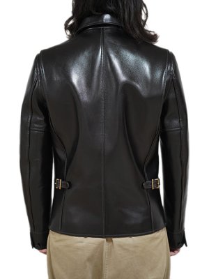 画像2: 【 Y'2 LEATHER（ワイツーレザー） 】 アニリンステアシングルライダース [ Aniline Steer Single Riders ( 牛革 ) ] [ BLACK ]