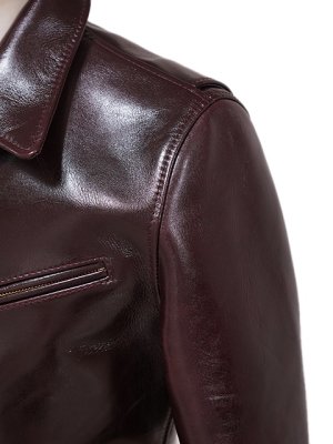 画像7: 【 Y'2 LEATHER（ワイツーレザー） 】 アニリンステアシングルライダース [ Aniline Steer Single Riders ( 牛革 ) ] [ CHERRY ]