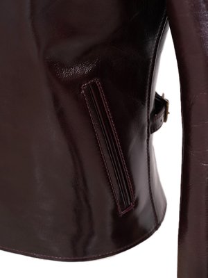 画像8: 【 Y'2 LEATHER（ワイツーレザー） 】 アニリンステアシングルライダース [ Aniline Steer Single Riders ( 牛革 ) ] [ CHERRY ]