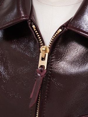 画像9: 【 Y'2 LEATHER（ワイツーレザー） 】 アニリンステアシングルライダース [ Aniline Steer Single Riders ( 牛革 ) ] [ CHERRY ]