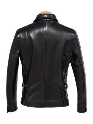 画像4: 【 Y'2 LEATHER（ワイツーレザー） 】 アニリンステアシングルライダース [ Aniline Steer Single Riders ( 牛革 ) ] [ BLACK ]