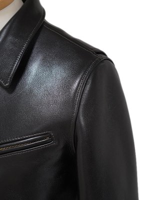 画像7: 【 Y'2 LEATHER（ワイツーレザー） 】 アニリンステアシングルライダース [ Aniline Steer Single Riders ( 牛革 ) ] [ BLACK ]