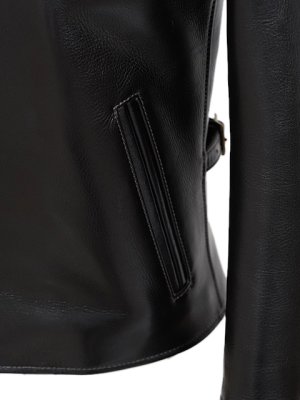 画像8: 【 Y'2 LEATHER（ワイツーレザー） 】 アニリンステアシングルライダース [ Aniline Steer Single Riders ( 牛革 ) ] [ BLACK ]