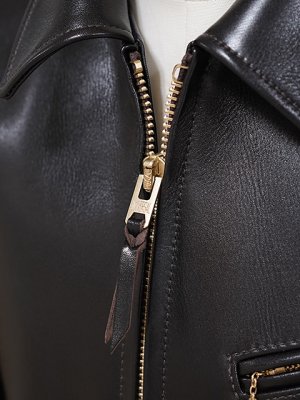 画像9: 【 Y'2 LEATHER（ワイツーレザー） 】 アニリンステアシングルライダース [ Aniline Steer Single Riders ( 牛革 ) ] [ BLACK ]