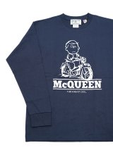 【 Homage（オマージュ） 】Homage Long Sleeve T-Shirts [ McQUEEN ] [ NAVY ] 【 メール便可 】
