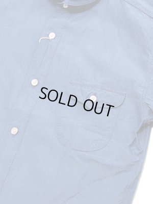 画像4: 【 ORGUEIL（オルゲイユ） 】　七分袖ストライプシャンブレーショールカラーシャツ　[ SHAWL COLLAR SHIRTS ]　[L.BLUE ]