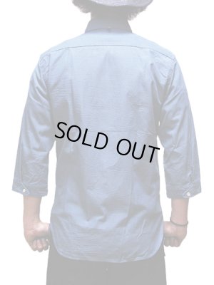 画像2: 【 ORGUEIL（オルゲイユ） 】　七分袖ストライプシャンブレーショールカラーシャツ　[ SHAWL COLLAR SHIRTS ]　[L.BLUE ]