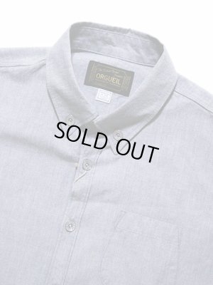 画像3: 【 ORGUEIL（オルゲイユ） 】　撚り杢インディゴヘリンボーンボタンダウンシャツ　[ BUTTON-DOWN SHIRTS ]　[ GREY ] 