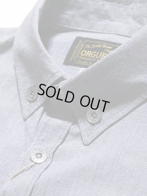 画像7: 【 ORGUEIL（オルゲイユ） 】　撚り杢インディゴヘリンボーンボタンダウンシャツ　[ BUTTON-DOWN SHIRTS ]　[ GREY ] 